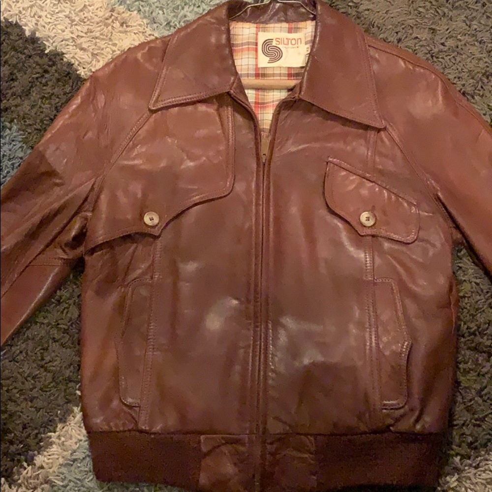 Vintage Silton California leather jacket.